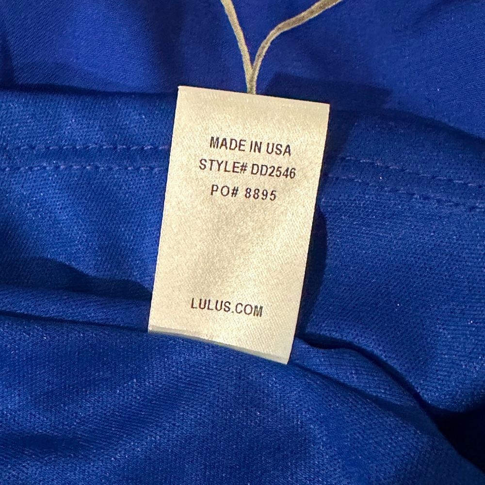 Lulus Darling Dearest Royal Blue Floral Print Swing Dress Halter XS - Picture 10 of 10